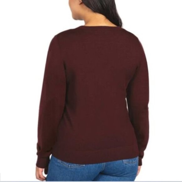Seg'ments Womens Merino Wool Longsleeve Shirt Tawny Port NWT - Picture 2 of 2